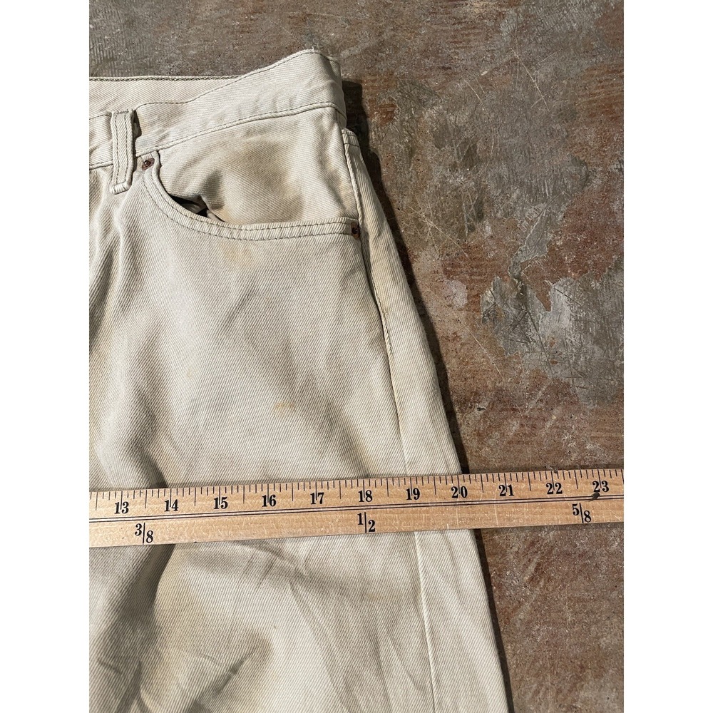Vintage Levi's 501 Made In USA‎ 0115 Brown Khaki Denim 33W x 32L * - Picture 12 of 15